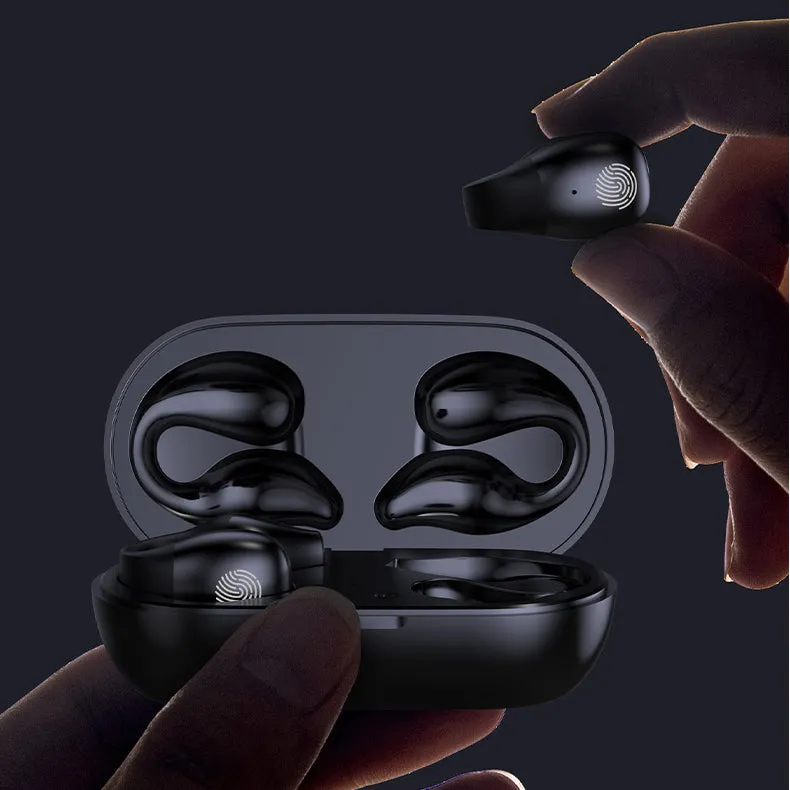 Wireless bluetooth ear clip earbuds