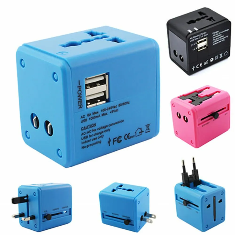 World Travel Power Adapter and Charger for US, EU, UK & AU