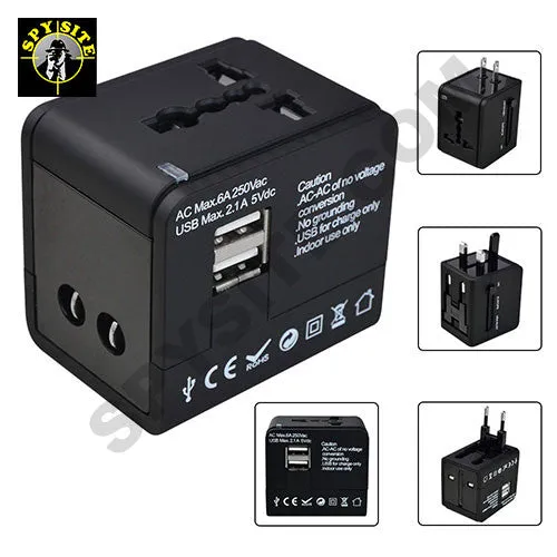 World Travel Power Adapter and Charger for US, EU, UK & AU